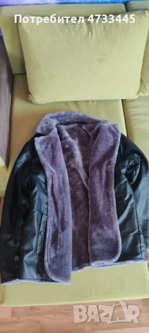 Кожено мъжко палто за есента и зимата L>XL, снимка 3 - Якета - 53886299