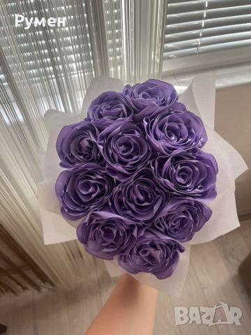 Букети от вечни рози (сатенени рози)., снимка 2 - Подаръци за жени - 46401681