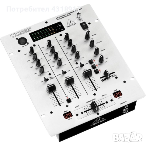 DJ миксер Behringer DX626, 3 канала, сив, снимка 2 - Ресийвъри, усилватели, смесителни пултове - 52640304