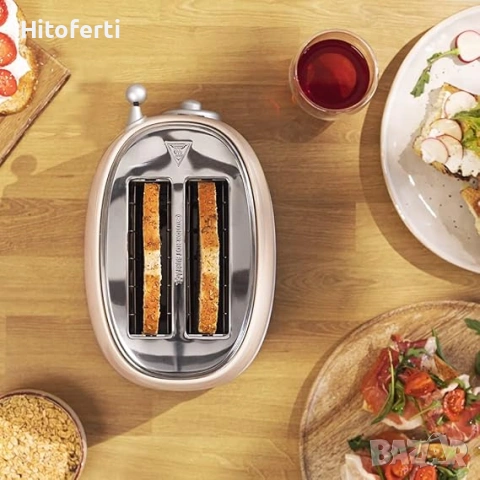 Тостер Cecotec Vintage 800, 2 слота, 850 W, бежов, снимка 2 - Тостери - 53817869