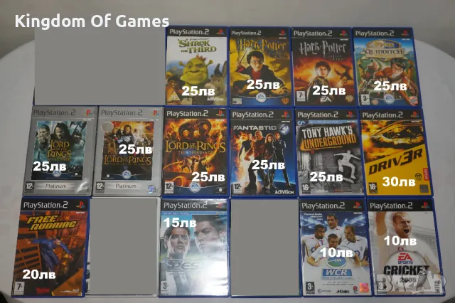 Игри за PS2 Shrek 3/Harry Potter/Lord Of The Rings/Fantastic Four/Driv3r/PES 08/Free Running, снимка 1 - Игри за PlayStation - 45572050