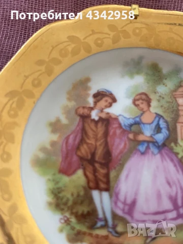 Antique .Limoge. France. Чинийка за стена., снимка 3 - Антикварни и старинни предмети - 50777649