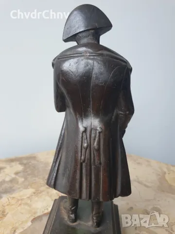 Малка много стара френска чугунена фигура на Наполеон/метална желязна статуетка 19см-1кг, снимка 4 - Антикварни и старинни предмети - 50246429