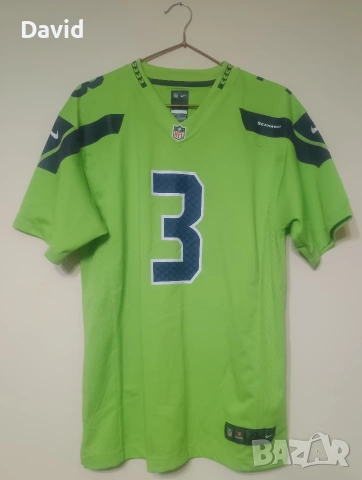 Оригинална NFL фланелка на Seattle Seahawks x Russel Wilson