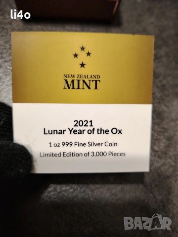 Сребърна монета с частично позлатяване 24 каратово златно покритие 1oz Proof 31.1грама 2021г  , снимка 4 - Нумизматика и бонистика - 53422071