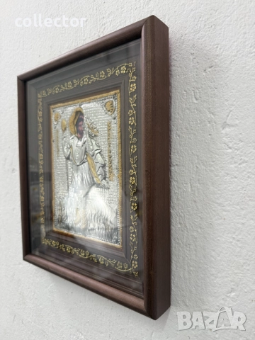 Ръчно изработена икона - Свети Христофор. №7759, снимка 6 - Антикварни и старинни предмети - 52826776