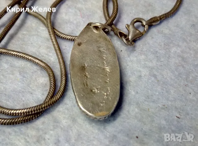 СТИЛНО ФЕШЪН АРТ СРЕБЪРНО КОЛИЕ СРЕБРО 925 с ЛЪСКАВ ПОЛИРАН КАМЪК ХЕМАТИТ 40042, снимка 8 - Колиета, медальони, синджири - 50023371