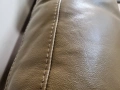 Светло кафяв кожен диван четворка, снимка 9