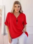 Дамска блуза с цип на деколтето и къси ръкави 9740, снимка 6