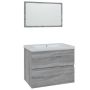 vidaXL Комплект мебели за баня, сив сонома, инженерно дърво(SKU:3152874, снимка 1 - Други - 45594382