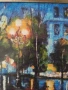 гоблен ,,Нощен дъжд в Париж " 33/27 см, по картината на Л.Афремов, снимка 16