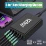 Станция за бързо зареждане хъб блок 120W GaN III 6-портова 65W порт, снимка 6