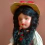Колекционерска кукла народна носия Celluloid 29 см, снимка 1 - Колекции - 45948645