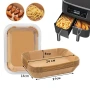 6207 Незалепващи правоъгълни хартиени подложки за AIR FRYER, 50 броя, снимка 1
