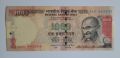 1000 рупии Индия 2014 2 1000 рупии 2014 Индия Индийска банкнота с печат и дупки , снимка 2