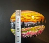 Ръчно рисувана картина върху камък като ново, снимка 4