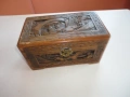 Старинно дървено сандъче ковчеже кутия дърворезба , снимка 10