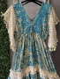 копринена рокля с бродерия и дантела , снимка 2