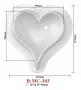 3D заострено сърце дълбок силиконов молд форма кекс Свети Валентин юбилей торта мус гипс свещ сапун, снимка 4