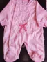 Плюшени,финни  розови бебешки гащеризони 2бр. , снимка 3
