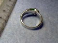 ИНТЕРЕСЕН ФИГУРАЛЕН СРЕБЪРЕН ПРЪСТЕН КОЛАН СРЕБРО 925 с БЯЛА ПОЗЛАТА и ЧАСТИЧНО АРТ ПАТИНИРАНЕ 48654, снимка 6