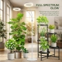 Нова Двойна LED лампа за растения пълен спектър с таймер 2 глави регулируема височина, снимка 3