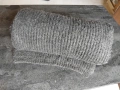 Плетен шал от вълна 100% ZARA, тъмносив, снимка 3