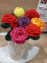 Плетени цветя- рози, лалета, карамфили, снимка 1
