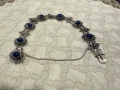Сребърна гривна с естествени камъни - Лапис Лазули. №8009, снимка 5
