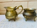 Красив месингов комплект от Англия - 5 части, за кафе / чай , снимка 8