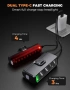Велосипедни светлини 1500LM Супер ярки, отпред и отзад, 4+5 режима, IP65, 2600mAh, снимка 5