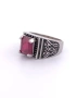 Мъжки сребърен пръстен с рубин от Тайланд, снимка 5