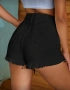 Дамски къси черни дънки, снимка 2