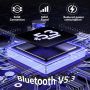 SPACE solution Безжични слушалки, Bluetooth 5.3, с 4 ENC шумопотискащи микрофона, 38 часа, IPX7, снимка 5