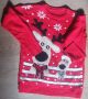 Коледна блузка на снежинки с еленче, снимка 1 - Блузи с дълъг ръкав и пуловери - 45372193