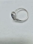 Сребърен пръстен със синтетичен сапфир , снимка 8