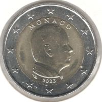Monaco-2 Euros-2023-KM# 195-Albert II, 2nd map, снимка 1 - Нумизматика и бонистика - 45455569