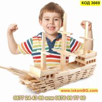 Конструктор от дървени блокчета за момичета и момчета от 300 части - КОД 3669, снимка 10 - Конструктори - 45081186