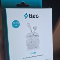 Bluetooth слушалки ttec AirBeat Snap Wireless Headsets - Бели, снимка 1 - Безжични слушалки - 45333204