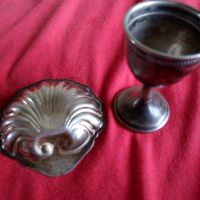Лот от посребрени бронзови съдчета., снимка 2 - Антикварни и старинни предмети - 45421654