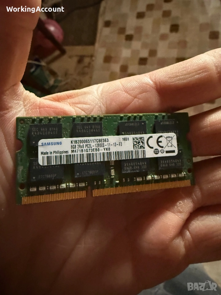 Продавам 8 гб рам за лаптоп цена 30 лв , снимка 1