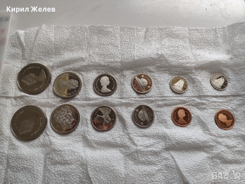 Лот монети 12 броя Канадски долари, центове непипани мат гланц перфектно състояние 42635, снимка 1