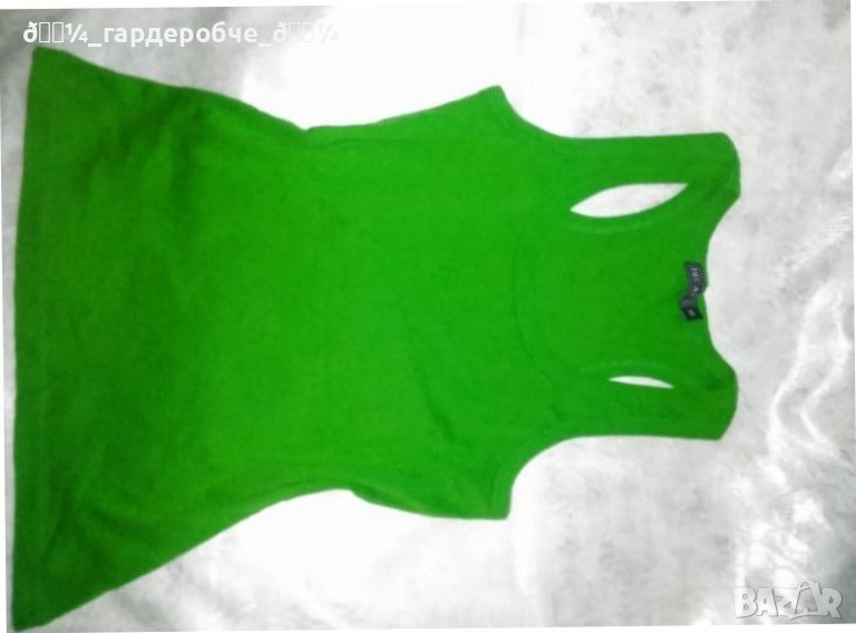 🍀Дамски нов летен спортен топ "DECADE" от 100% памук в наситено зелено ХС,С,М,Л,ХЛ🍀, снимка 1