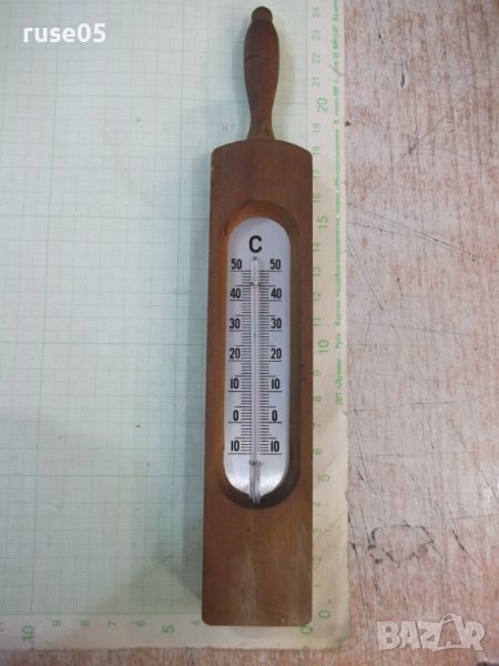 Термометър в дървена рамка, снимка 1