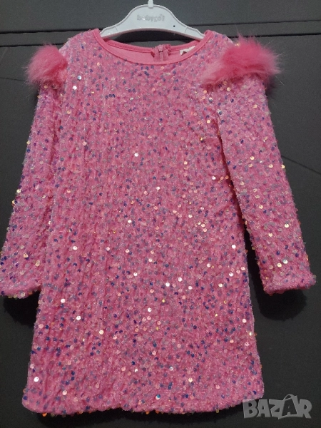 Детска рокля с пайети , снимка 1
