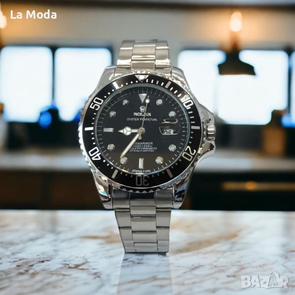 Часовник Rolex Submariner черно сив реплика, снимка 1