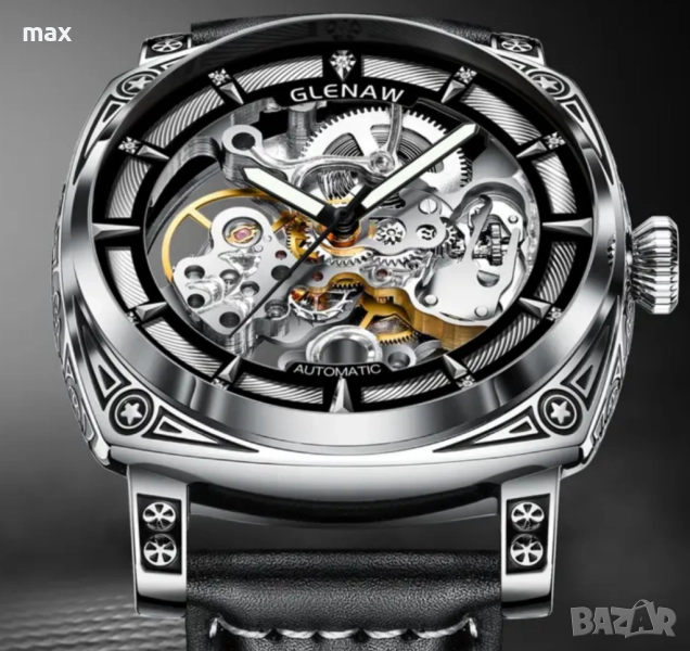 Механичен, самонавивен ,водоустойчив часовник time corridor glenaw, снимка 1