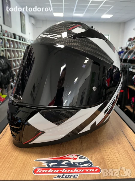 Мото каска за мотор LS2 FF811 VECTOR 2 CARBON,XXL 63-64 очила, снимка 1