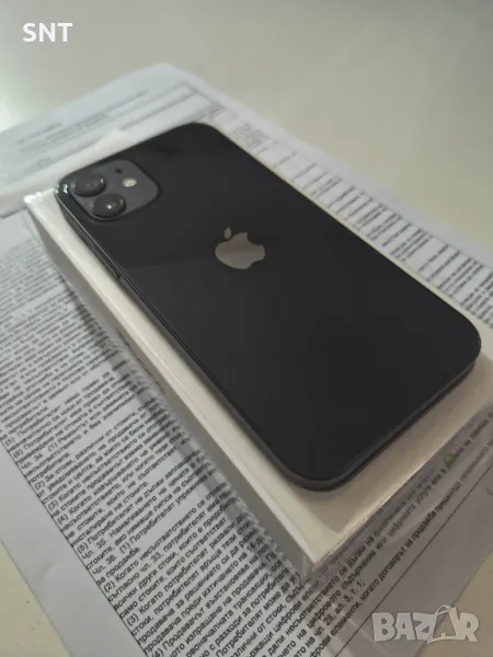 iPhone 12 64gb KATO НОВ Yettel Гаранция 2027г. Black, снимка 1