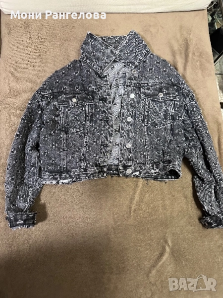 Ефектно дамско дънково яке, снимка 1